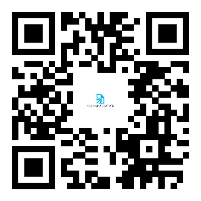 CleanNarrative QR Code